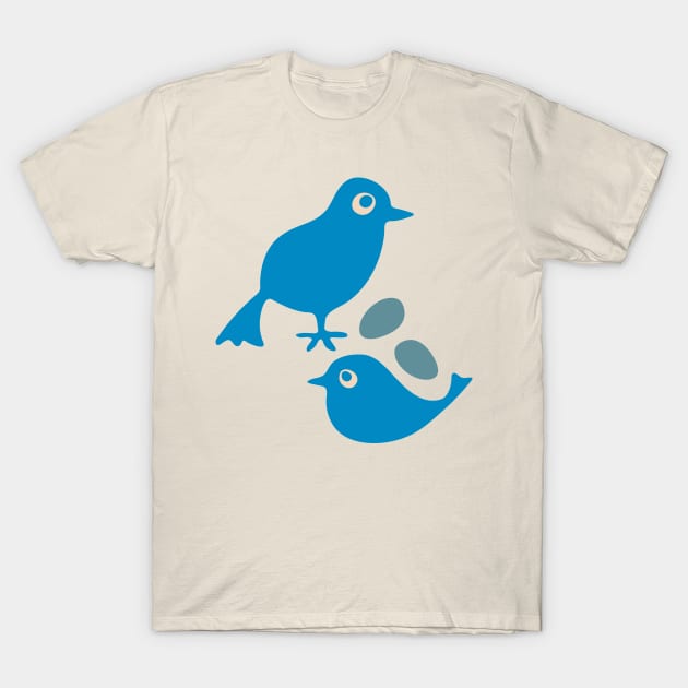 BLUE BIRD TOGETHERNESS With Eggs - UnBlink Studio by Jackie Tahara T-Shirt by UnBlink Studio by Jackie Tahara